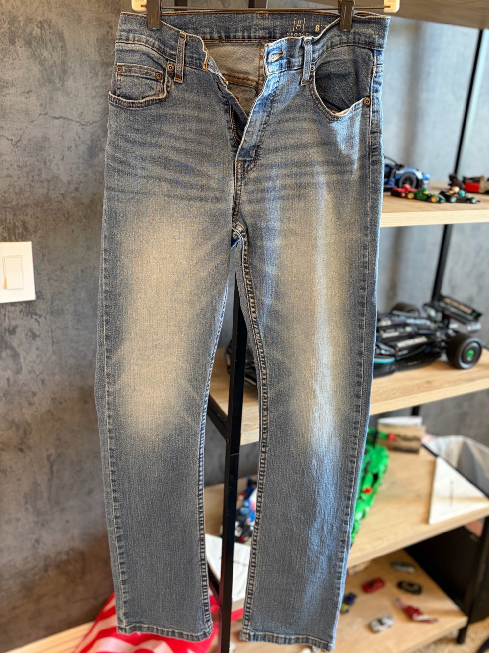 George Men's Light Blue Slim Straight Jeans